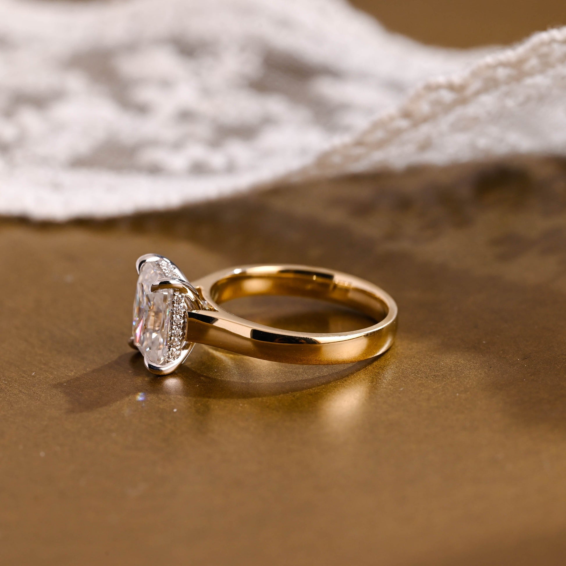 2 CT Round Three Stones Lab Grown Diamond Engagement Ring