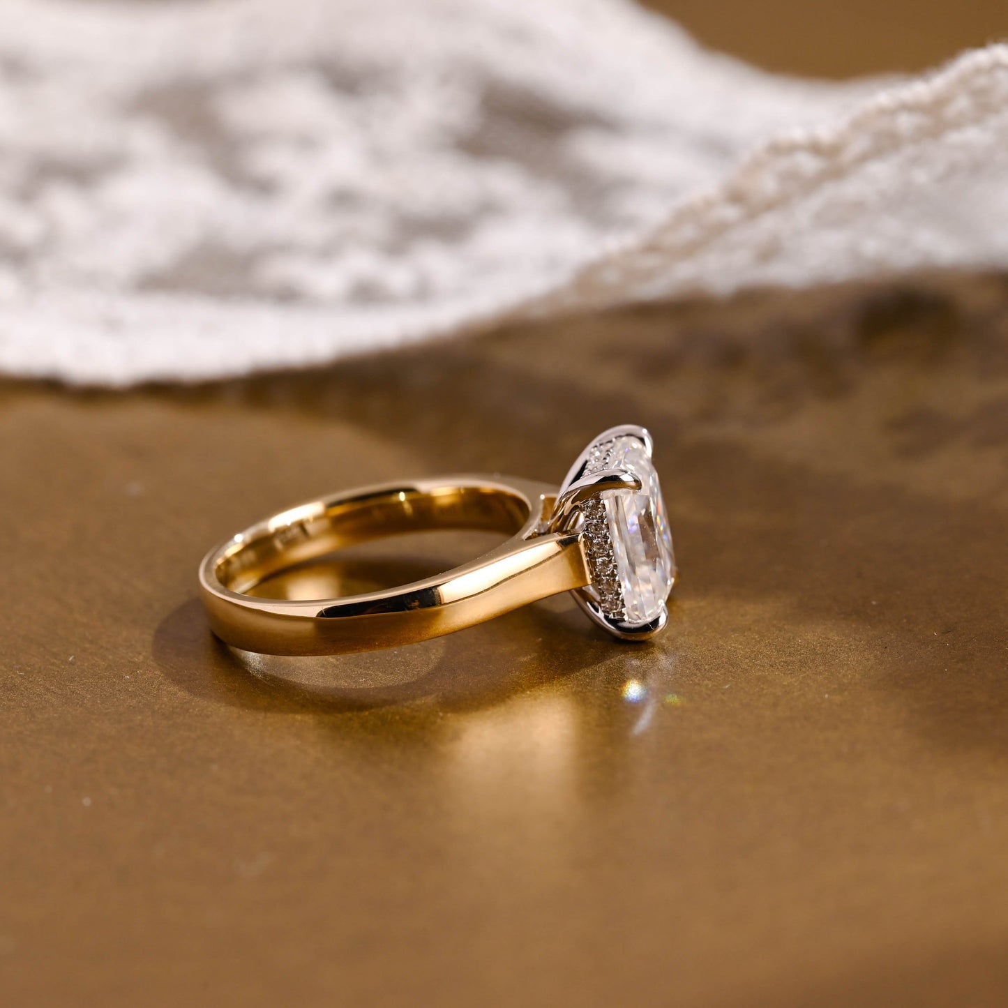 2 CT Round Three Stones Lab Grown Diamond Engagement Ring