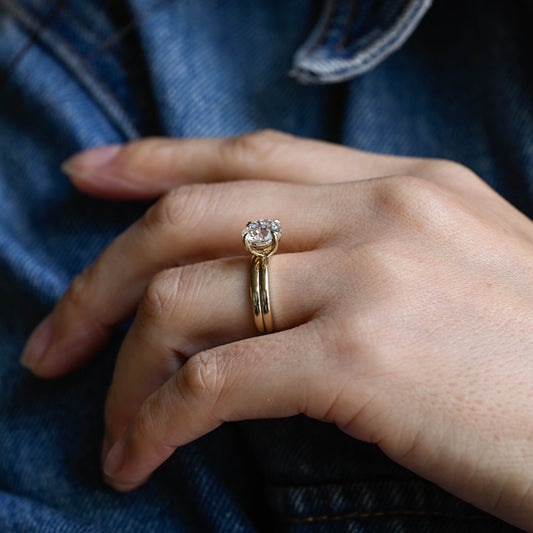 3.0 CT Round Pave Lab Grown Diamond Bridal Set