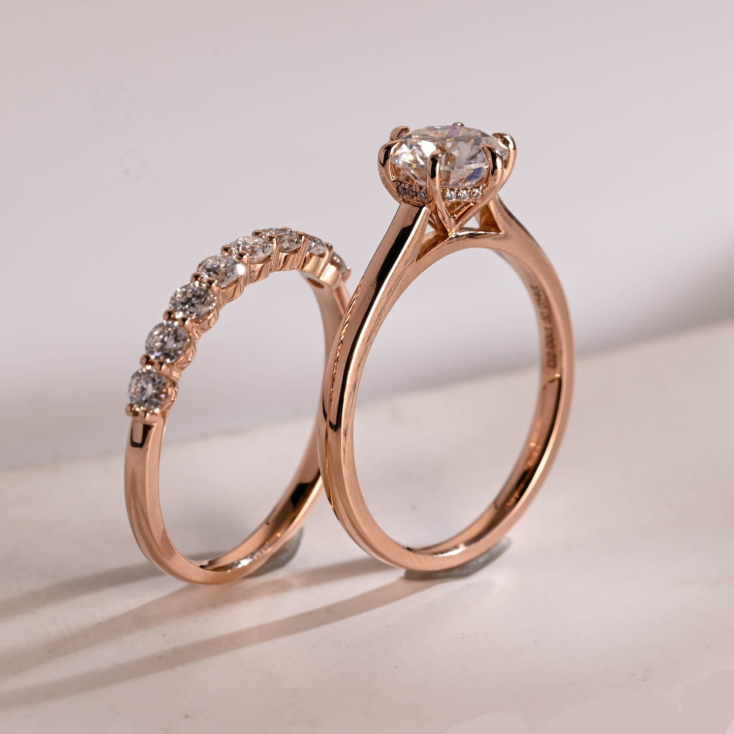 3.0 CT Round Pave Lab Grown Diamond Bridal Set