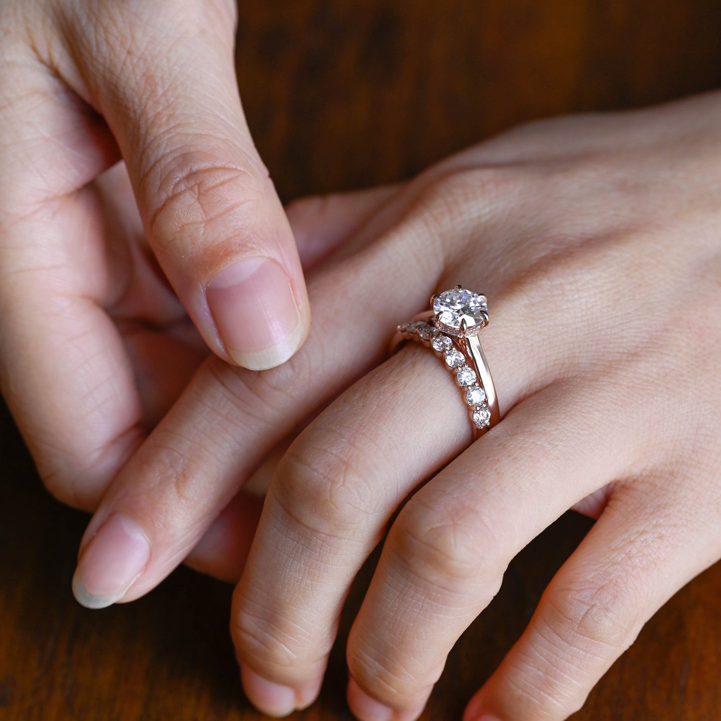 3.0 CT Round Pave Lab Grown Diamond Bridal Set