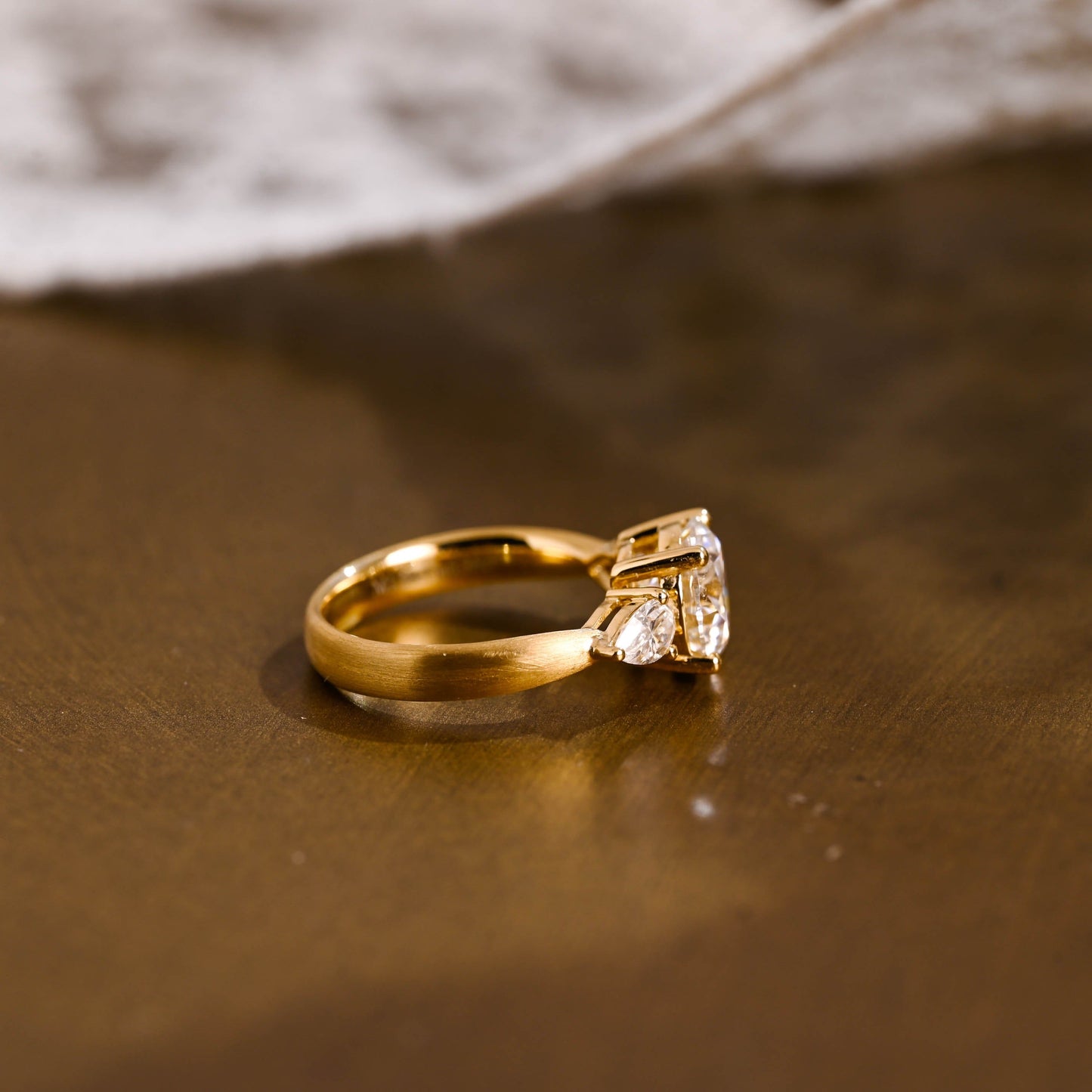 2 CT Round Three Stones Lab Grown Diamond Engagement Ring
