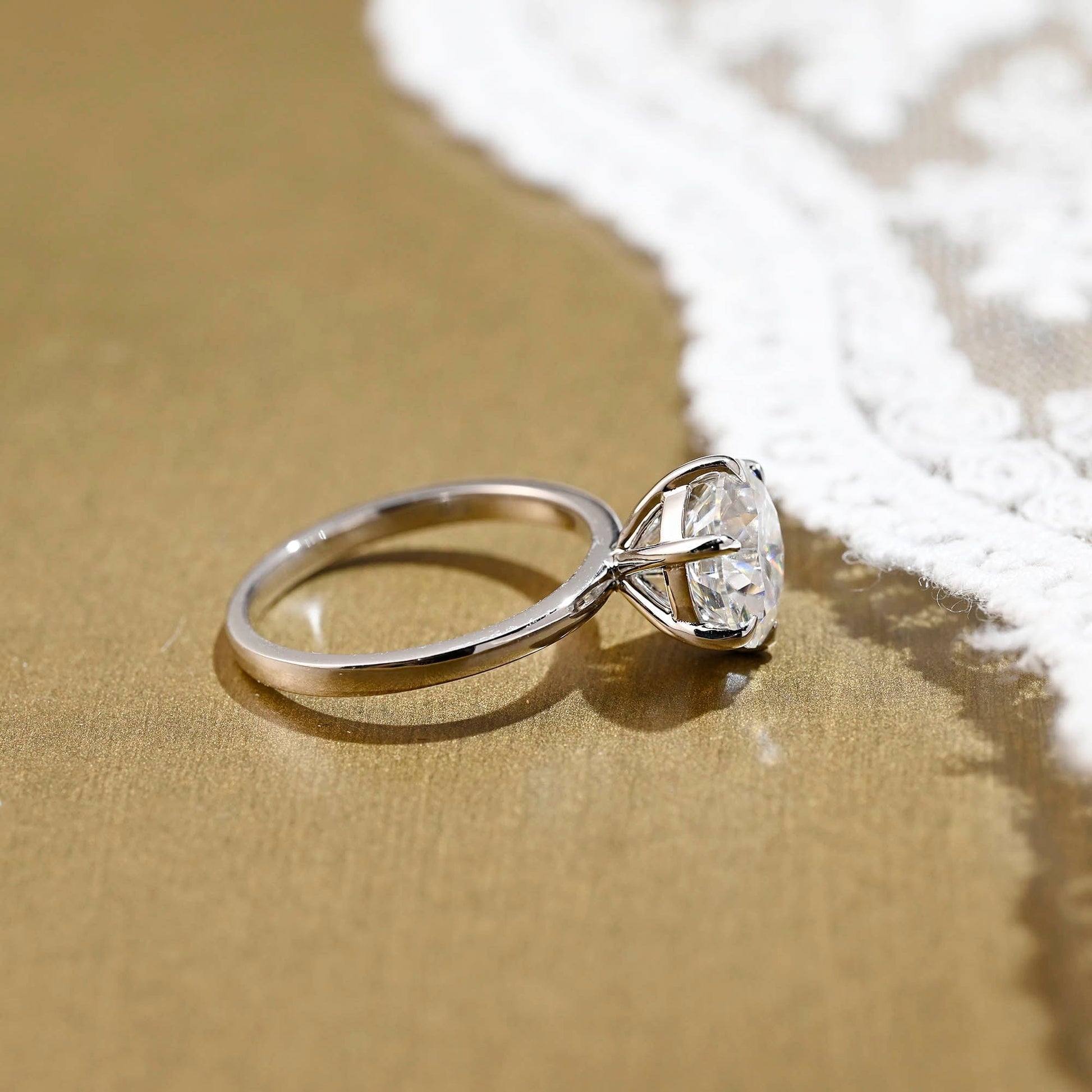 2 CT Round Three Stones Lab Grown Diamond Engagement Ring
