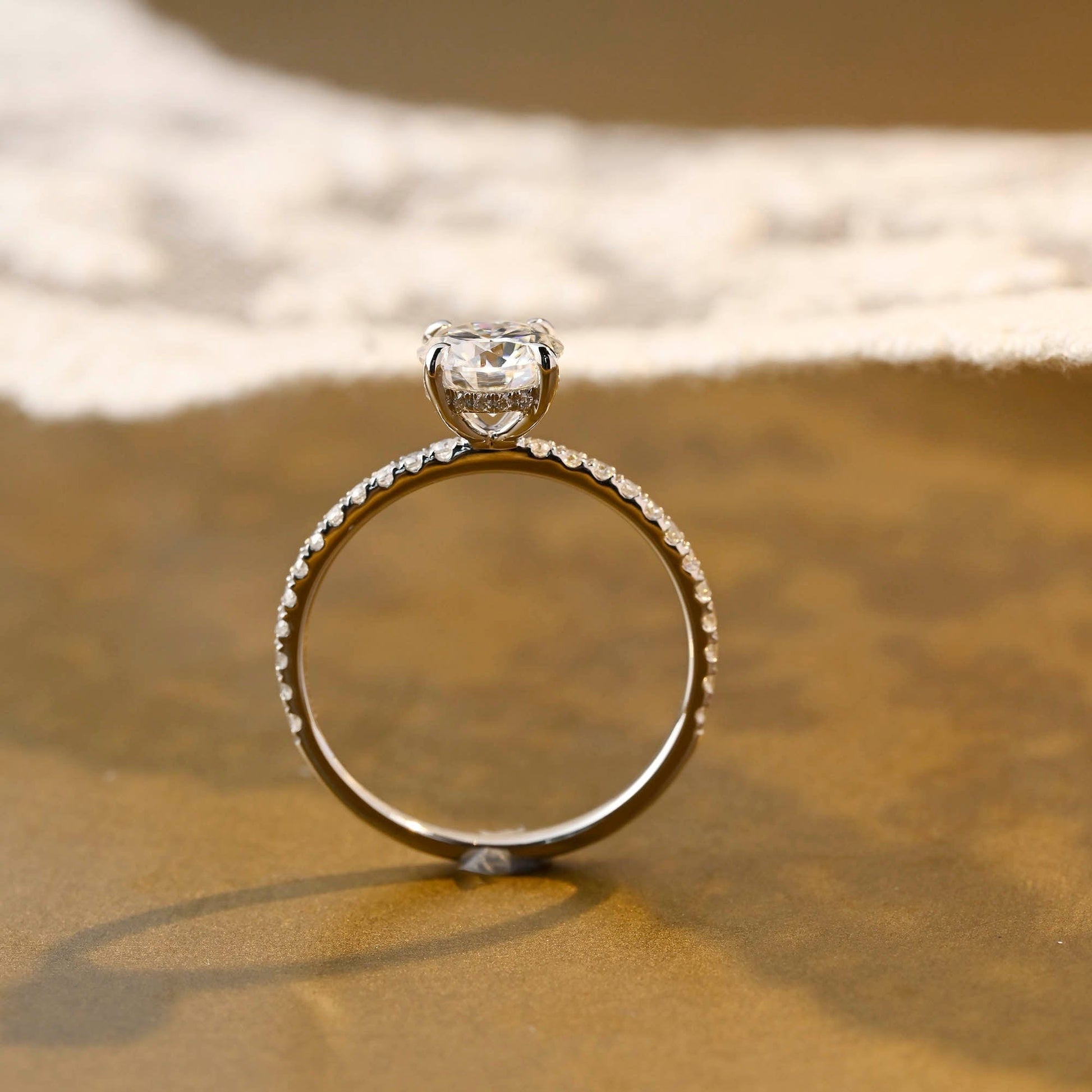 2 CT Round Three Stones Lab Grown Diamond Engagement Ring