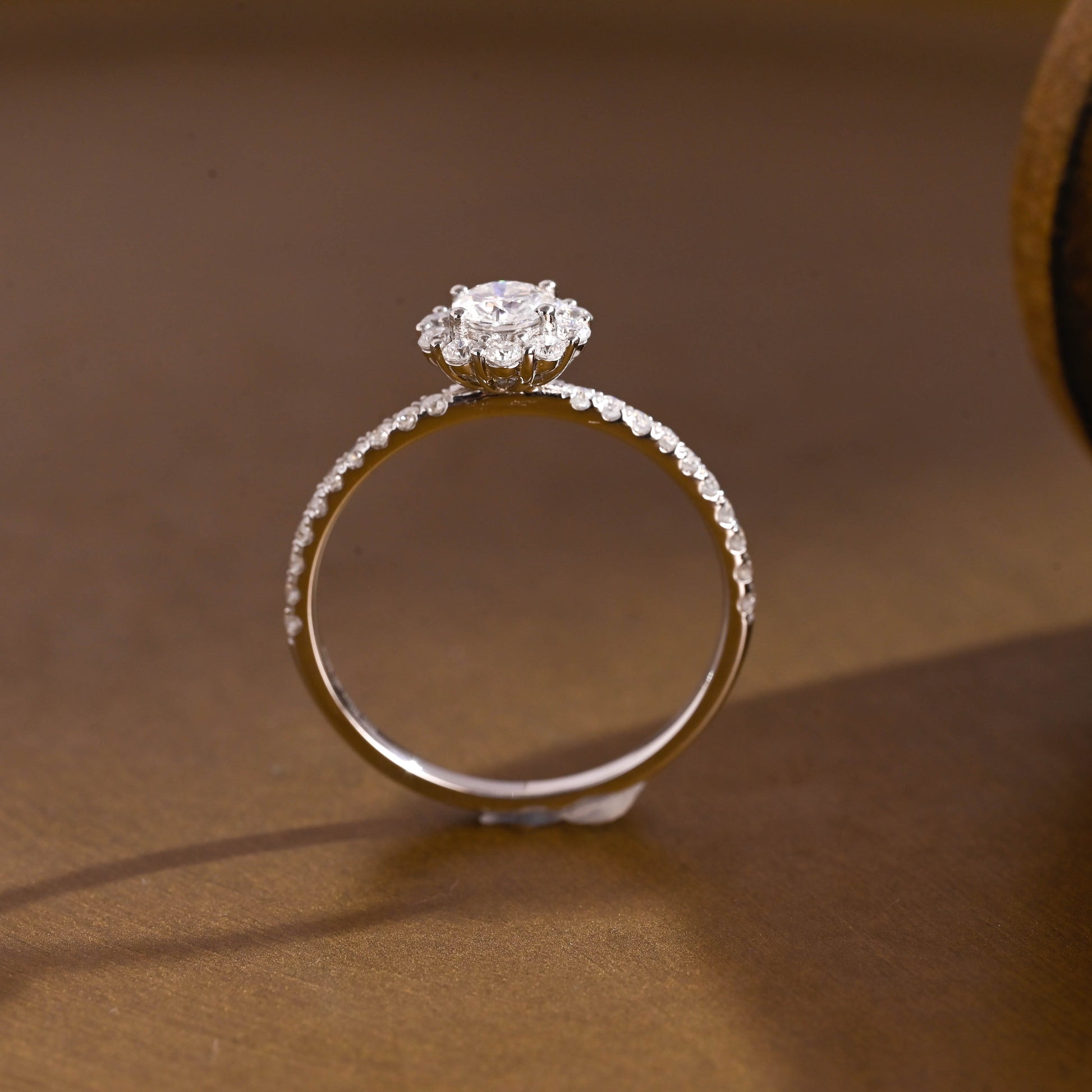2 CT Round Three Stones Lab Grown Diamond Engagement Ring