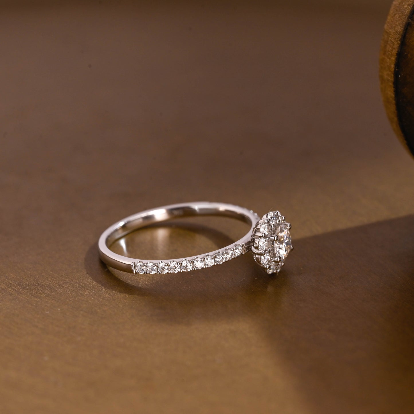 2 CT Round Three Stones Lab Grown Diamond Engagement Ring