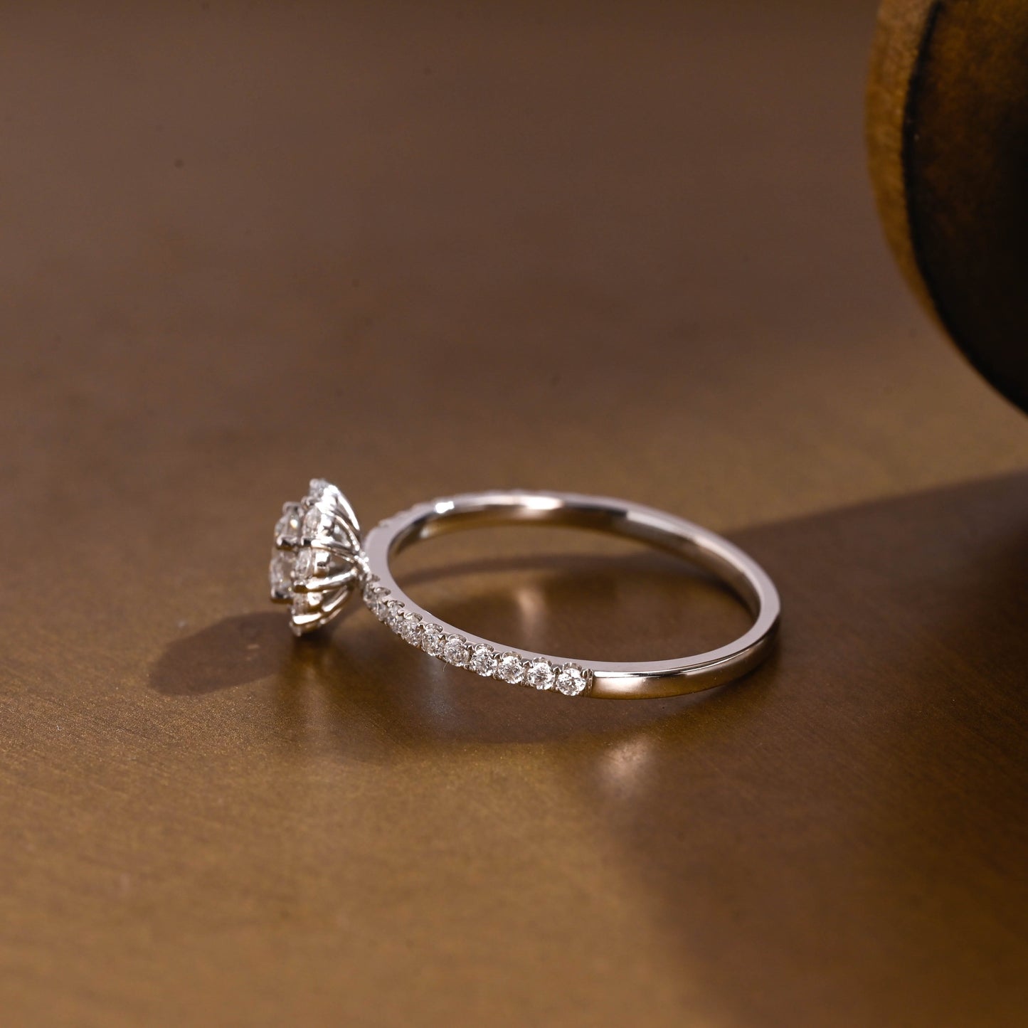 2 CT Round Three Stones Lab Grown Diamond Engagement Ring