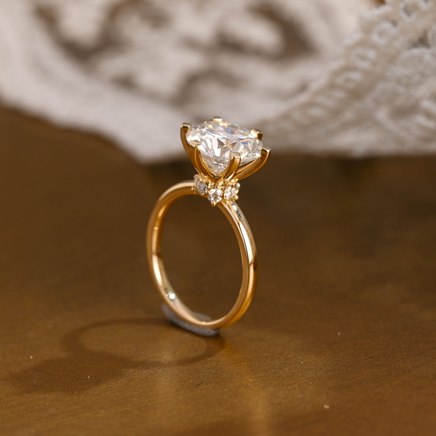 2 CT Round Three Stones Lab Grown Diamond Engagement Ring