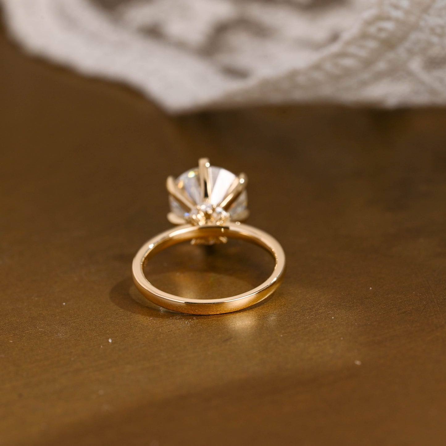 2 CT Round Three Stones Lab Grown Diamond Engagement Ring