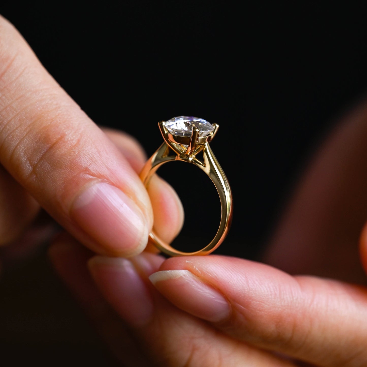 2 CT Round Three Stones Lab Grown Diamond Engagement Ring