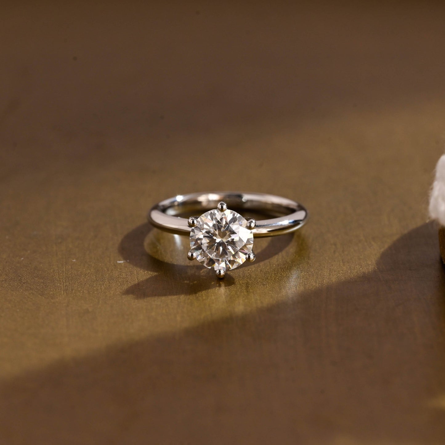 2 CT Round Three Stones Lab Grown Diamond Engagement Ring