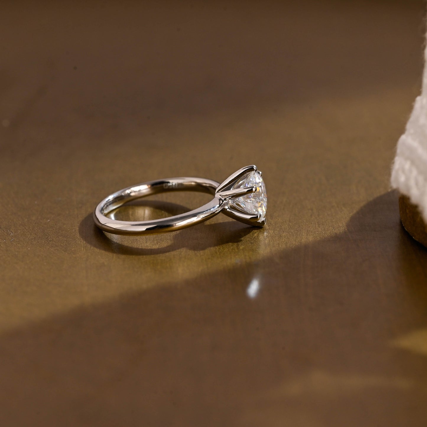 2 CT Round Three Stones Lab Grown Diamond Engagement Ring