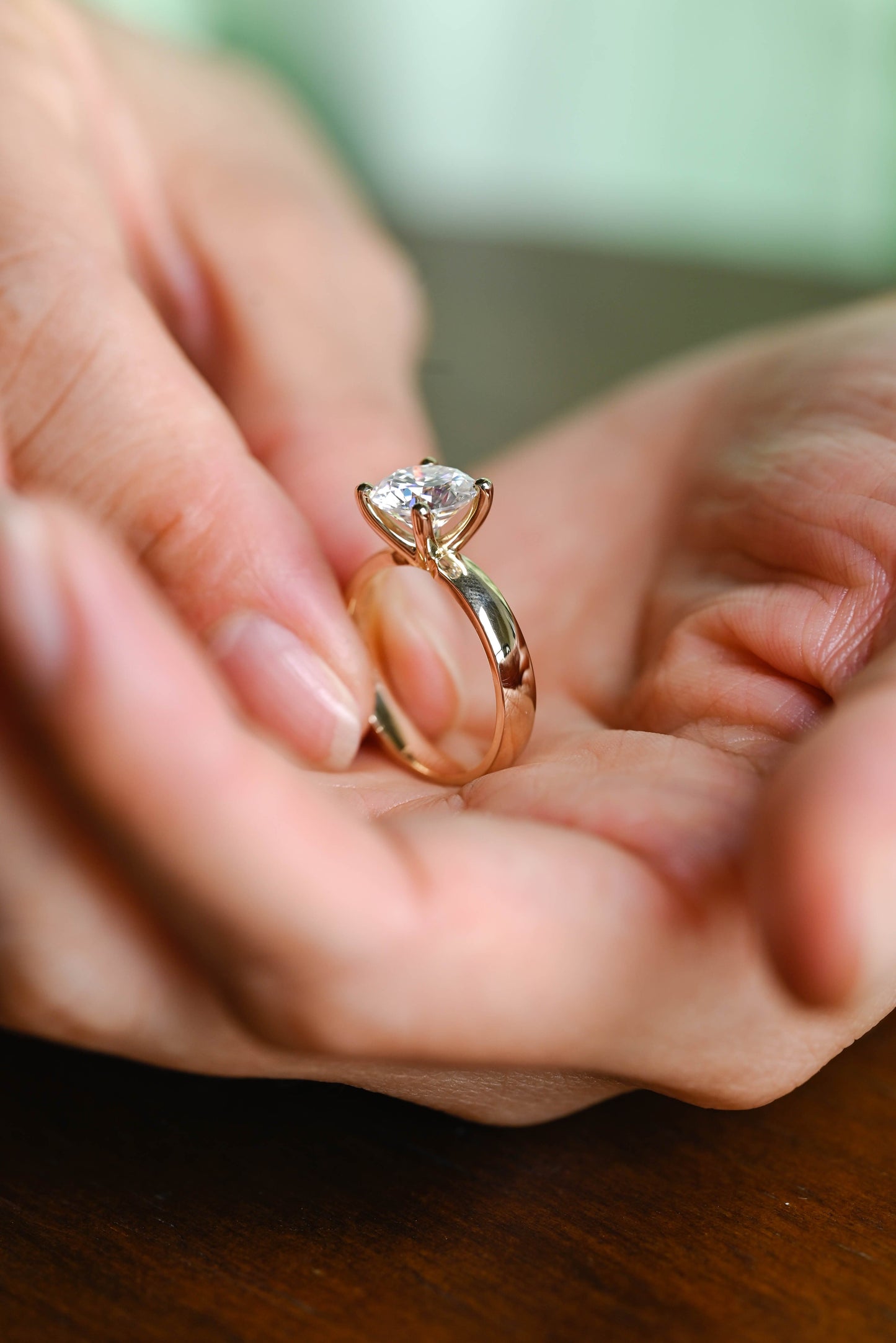 2 CT Round Three Stones Lab Grown Diamond Engagement Ring