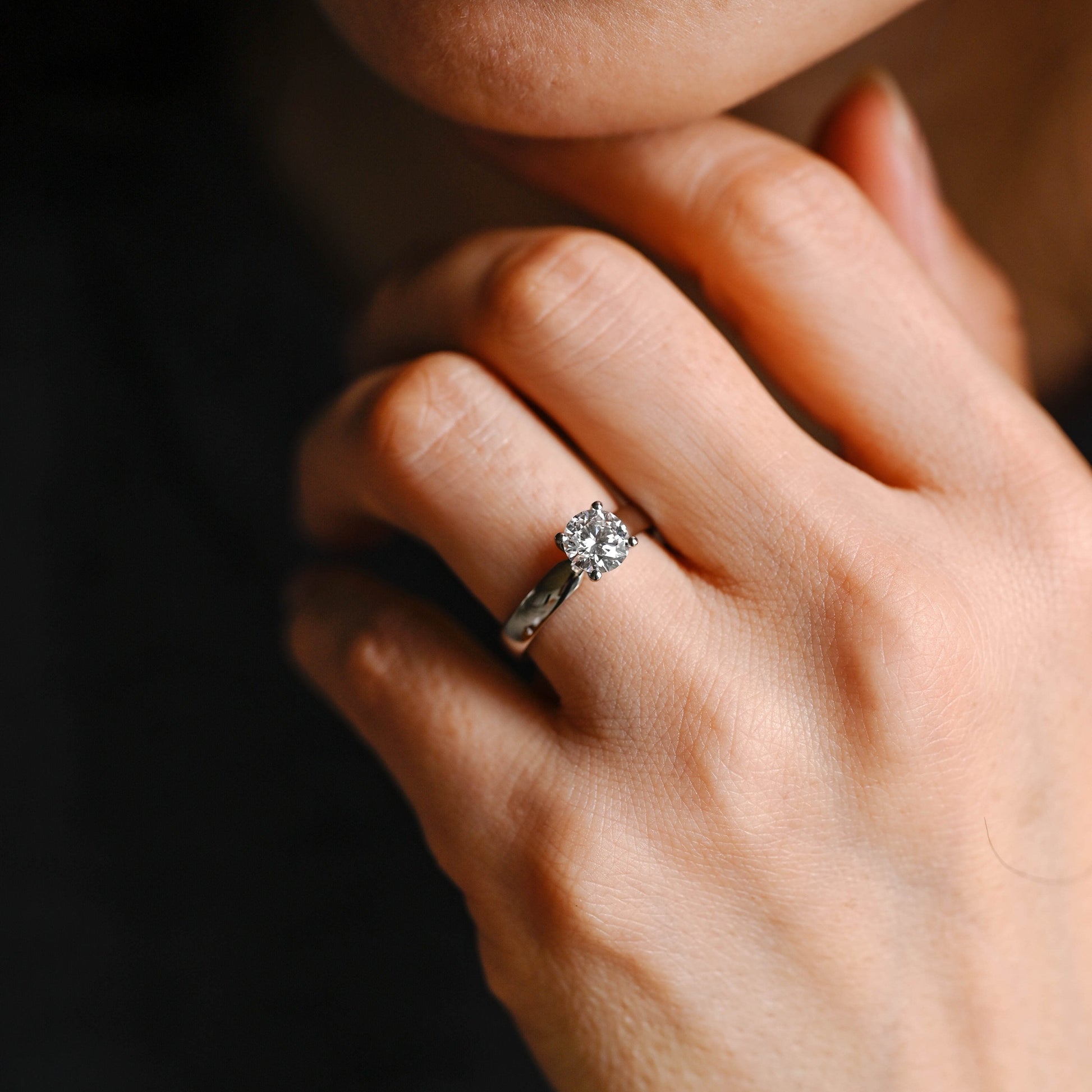 2 CT Round Three Stones Lab Grown Diamond Engagement Ring