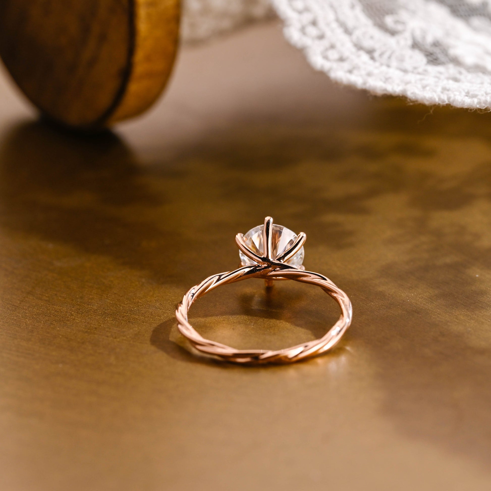 2 CT Round Three Stones Lab Grown Diamond Engagement Ring