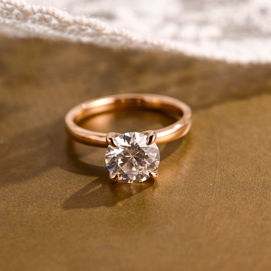 2 CT Round Three Stones Lab Grown Diamond Engagement Ring