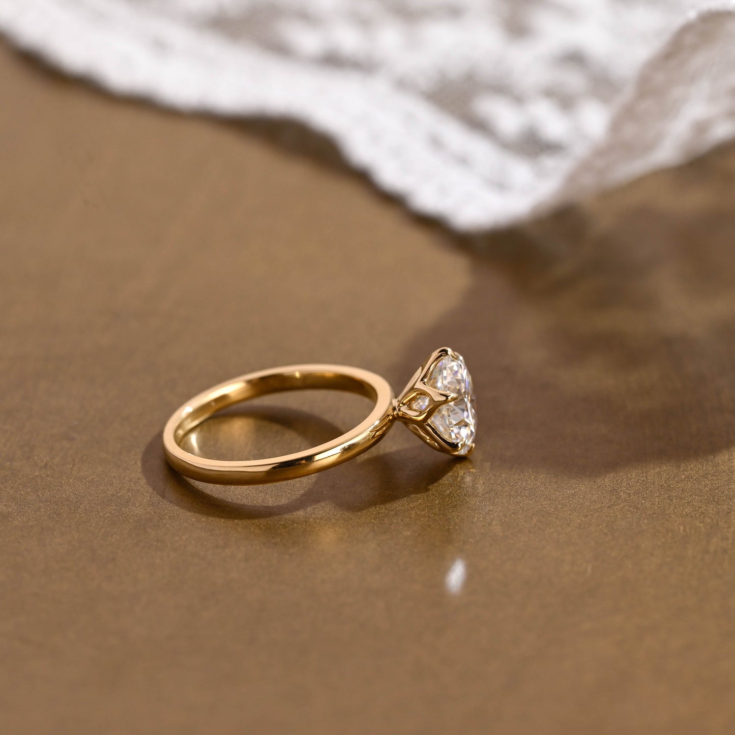 2 CT Round Three Stones Lab Grown Diamond Engagement Ring