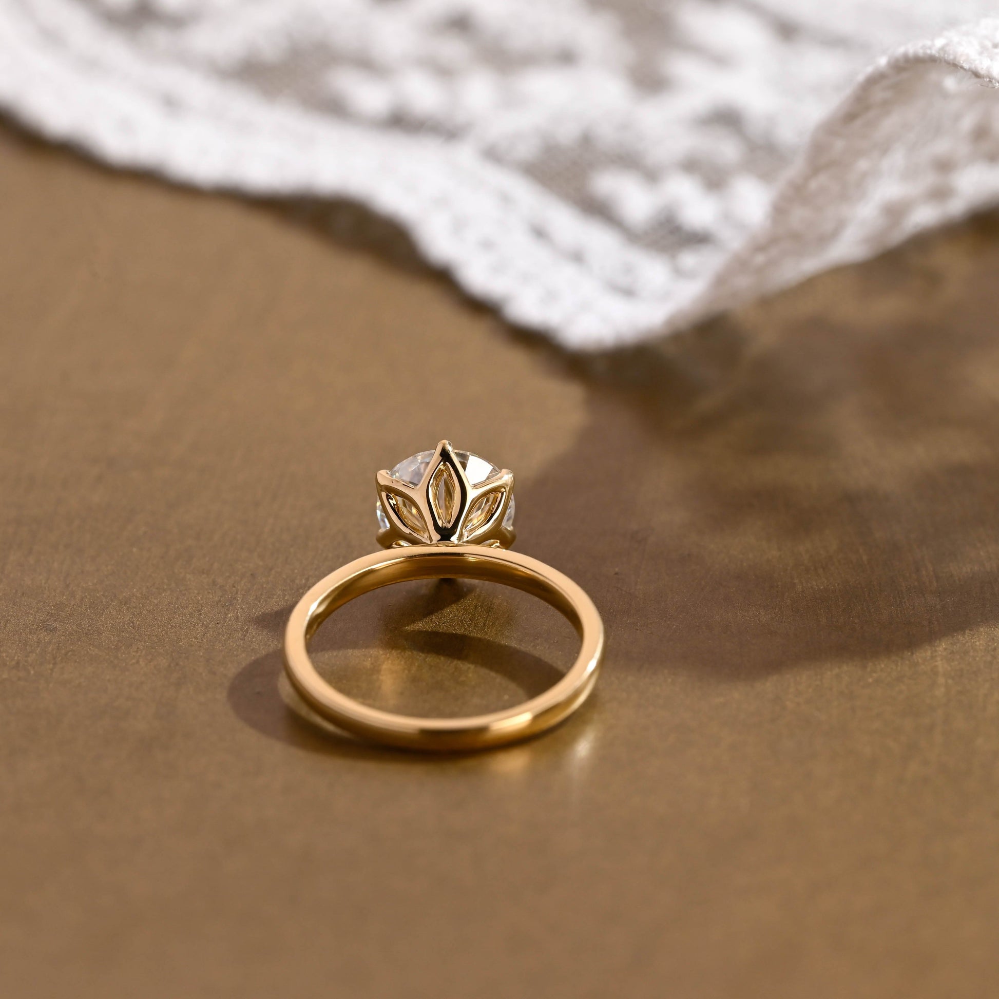 2 CT Round Three Stones Lab Grown Diamond Engagement Ring