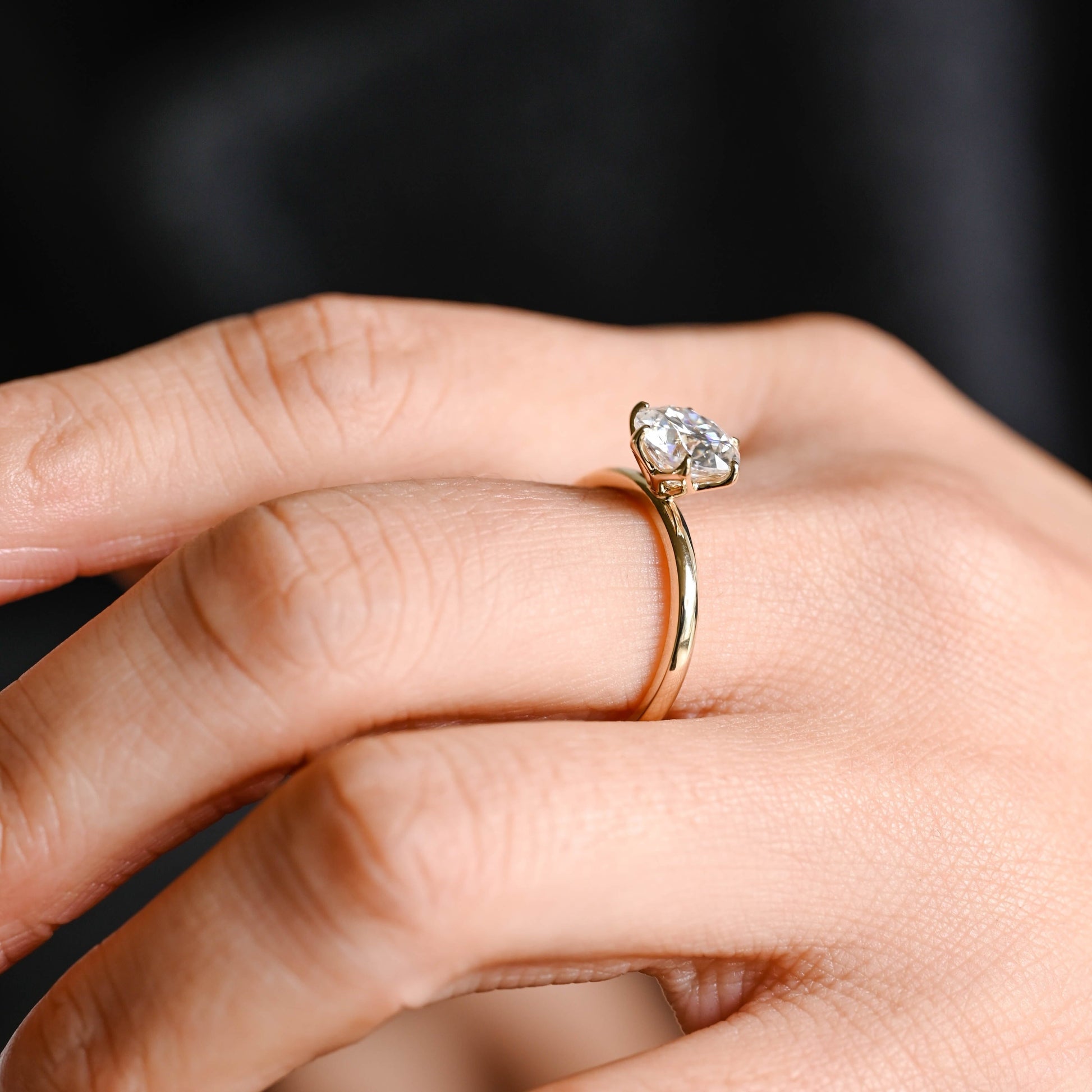 2 CT Round Three Stones Lab Grown Diamond Engagement Ring
