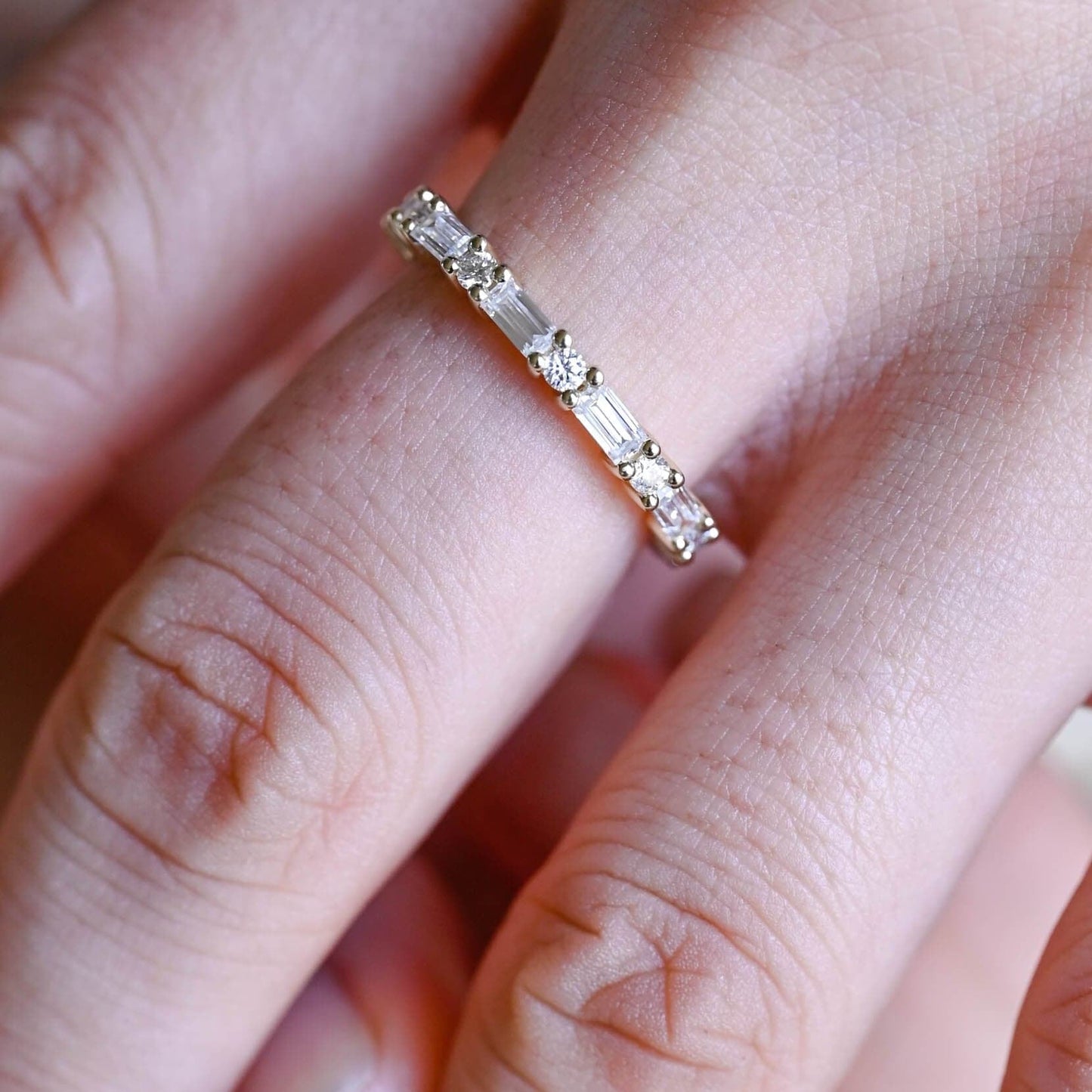 0.37 CT Round Full Eternity Lab Grown Diamond Wedding Band