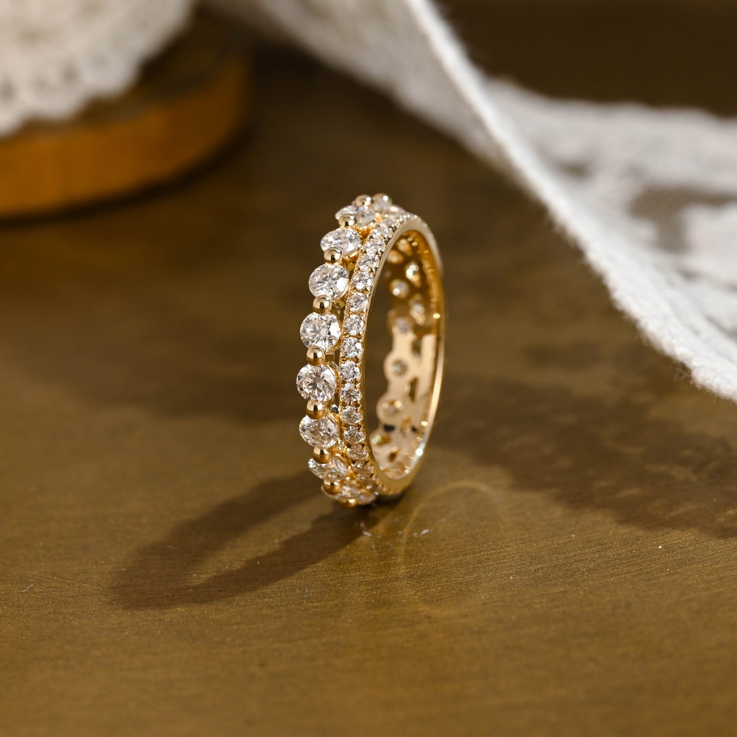 0.37 CT Round Full Eternity Lab Grown Diamond Wedding Band