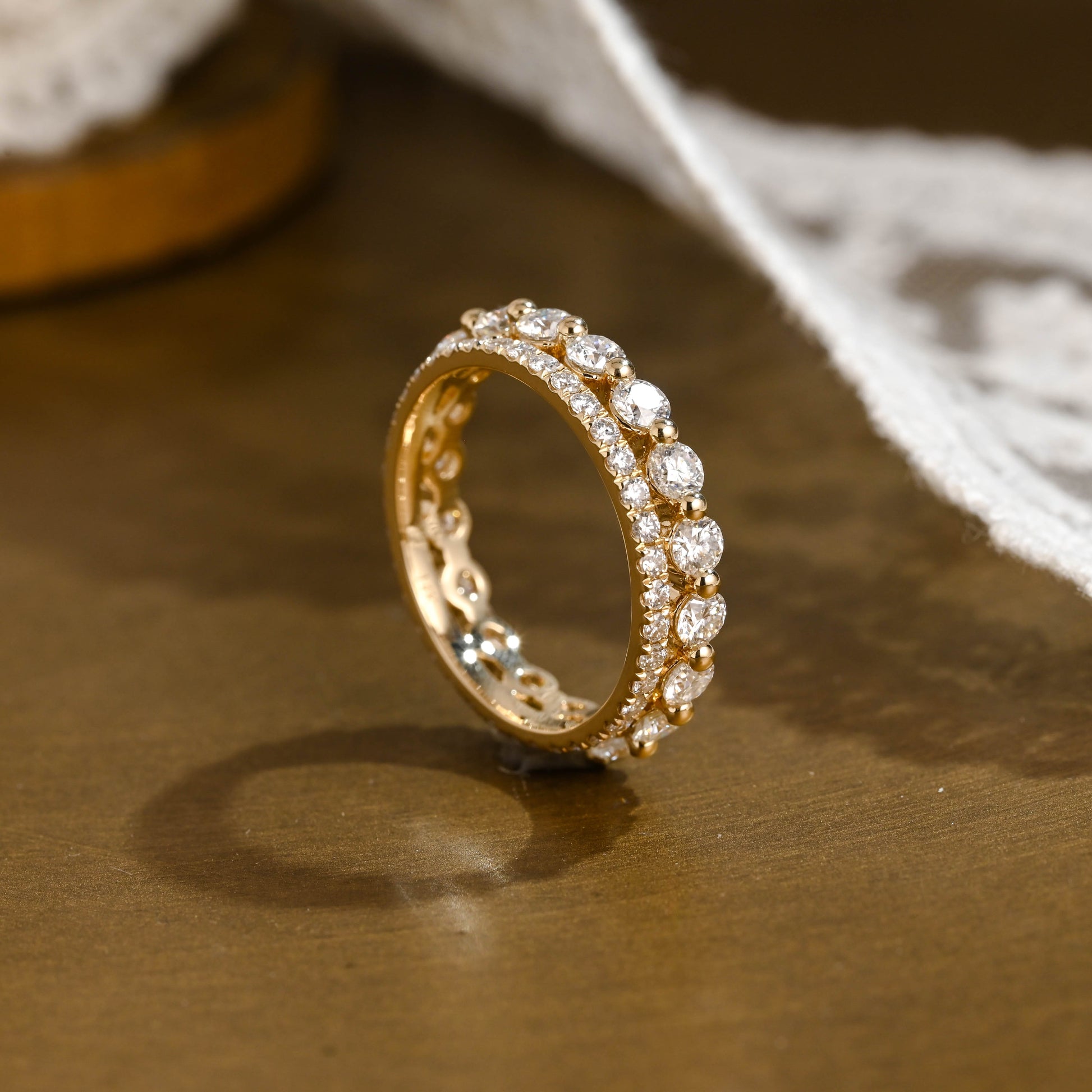 0.37 CT Round Full Eternity Lab Grown Diamond Wedding Band