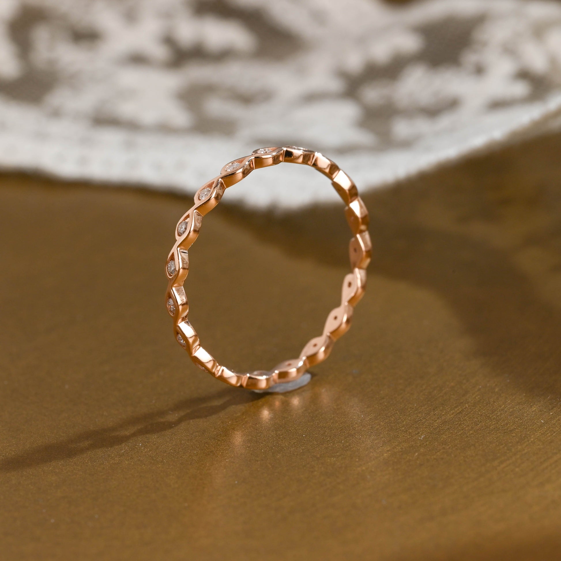0.37 CT Round Full Eternity Lab Grown Diamond Wedding Band