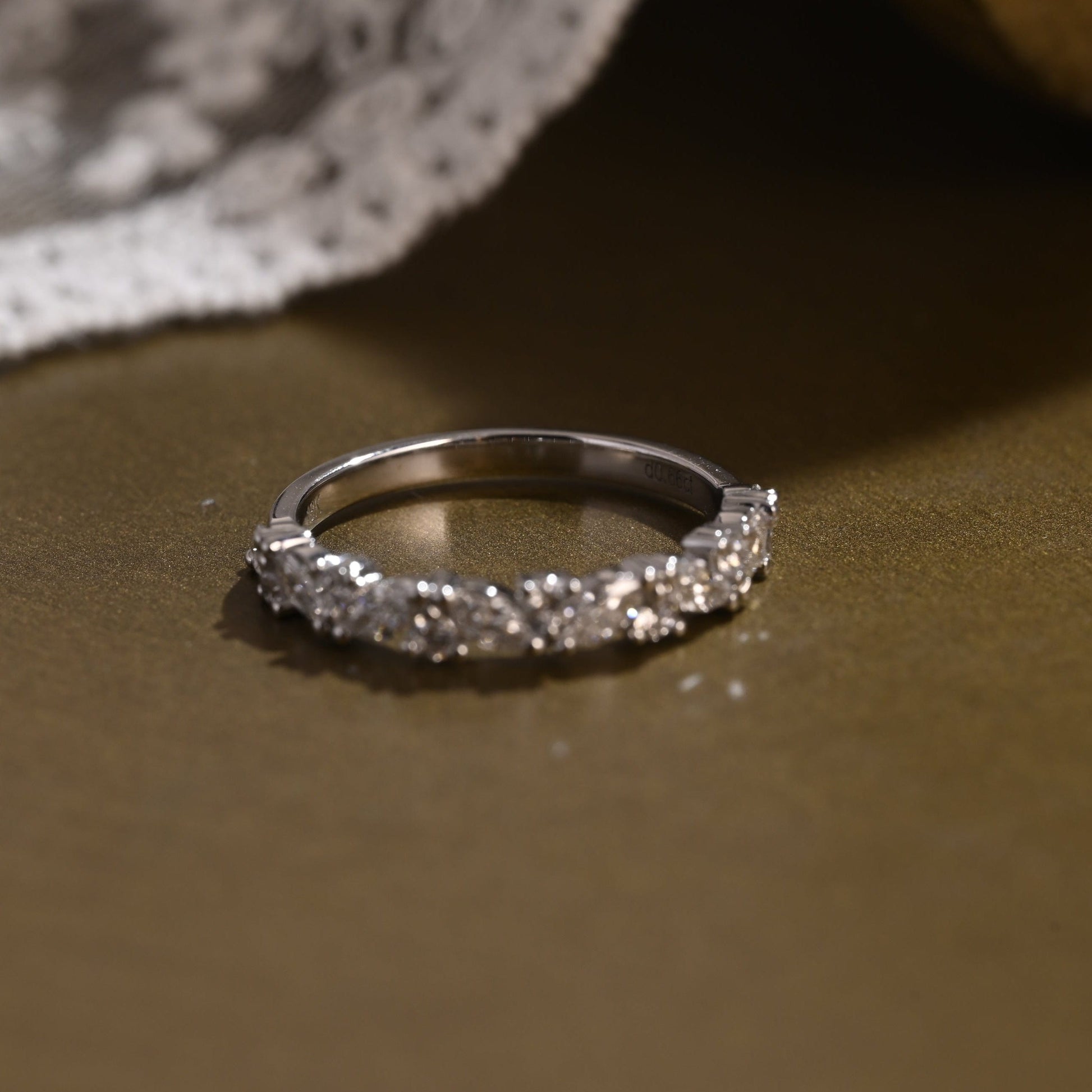 0.37 CT Round Full Eternity Lab Grown Diamond Wedding Band
