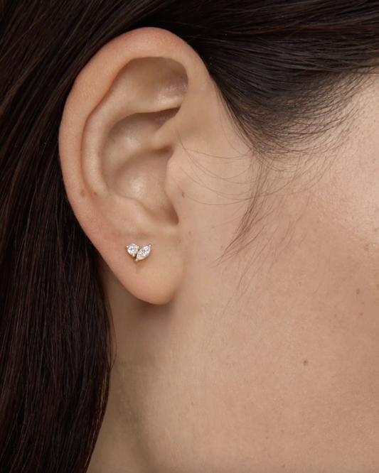 1.0 CT Round Bezel Solitaire Lab Grown Diamond Earrings