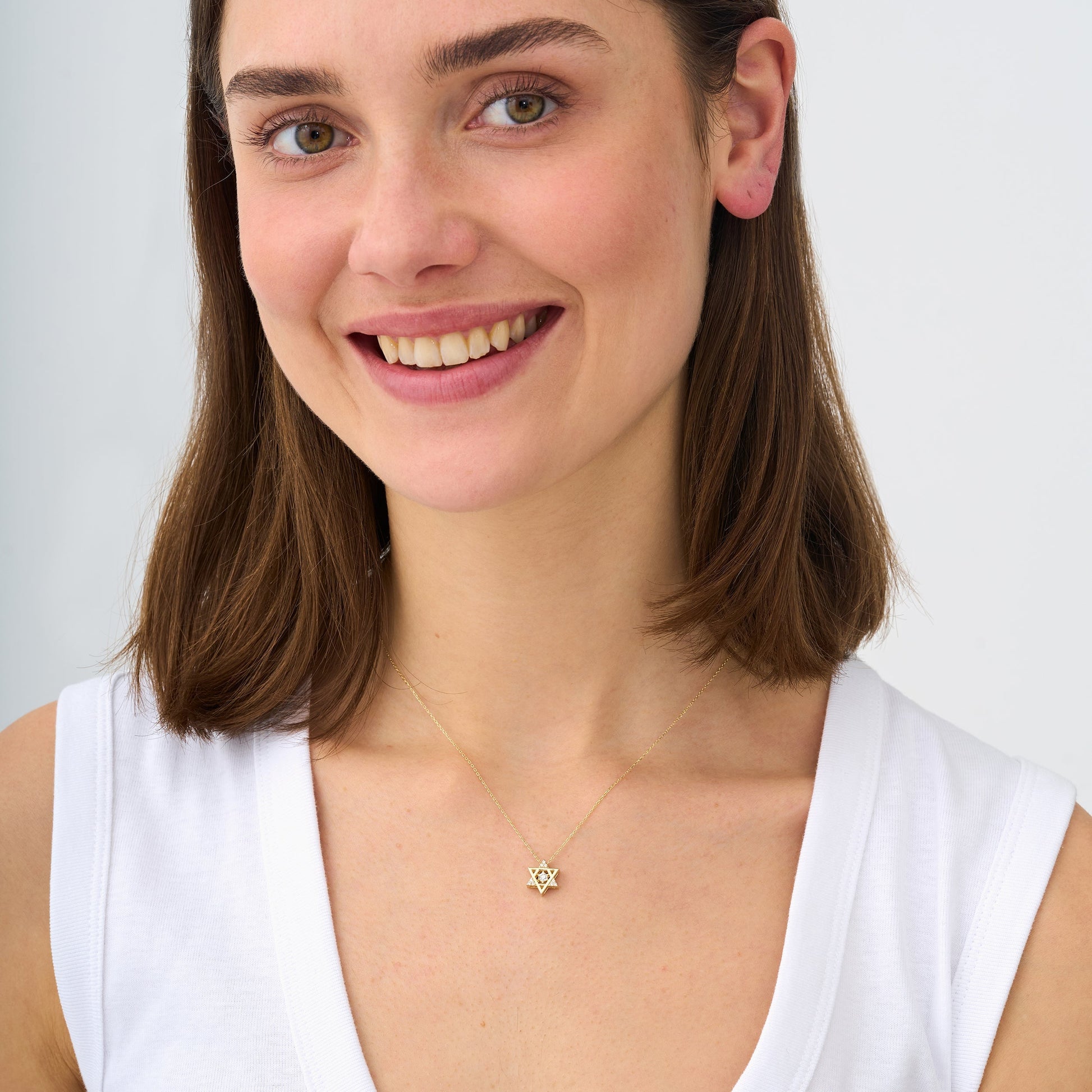 1.0 CT Round Bezel Solitaire Lab Grown Diamond Necklace