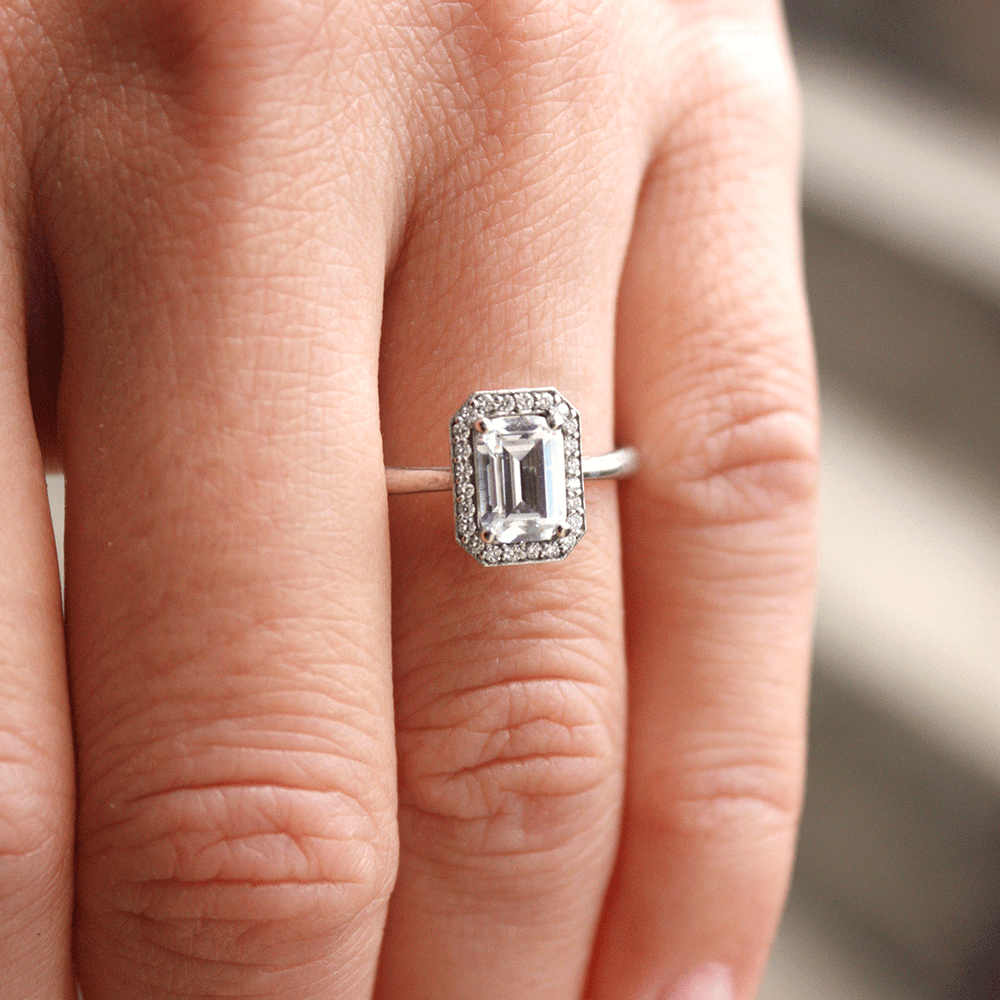 2 CT Round Three Stones Lab Grown Diamond Engagement Ring