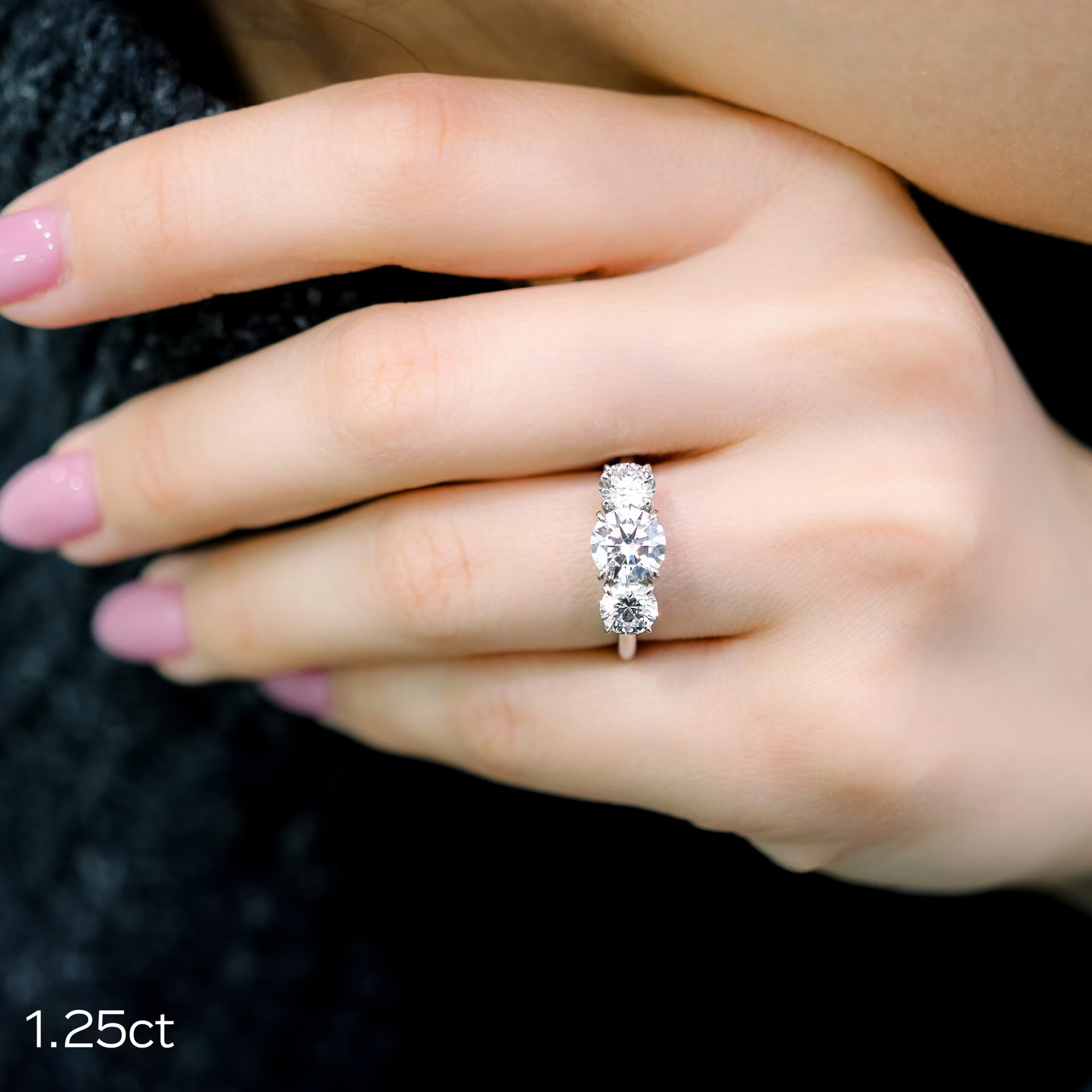 Marquise Cut Cluster Styled Lab Grown Diamond Engagement Ring