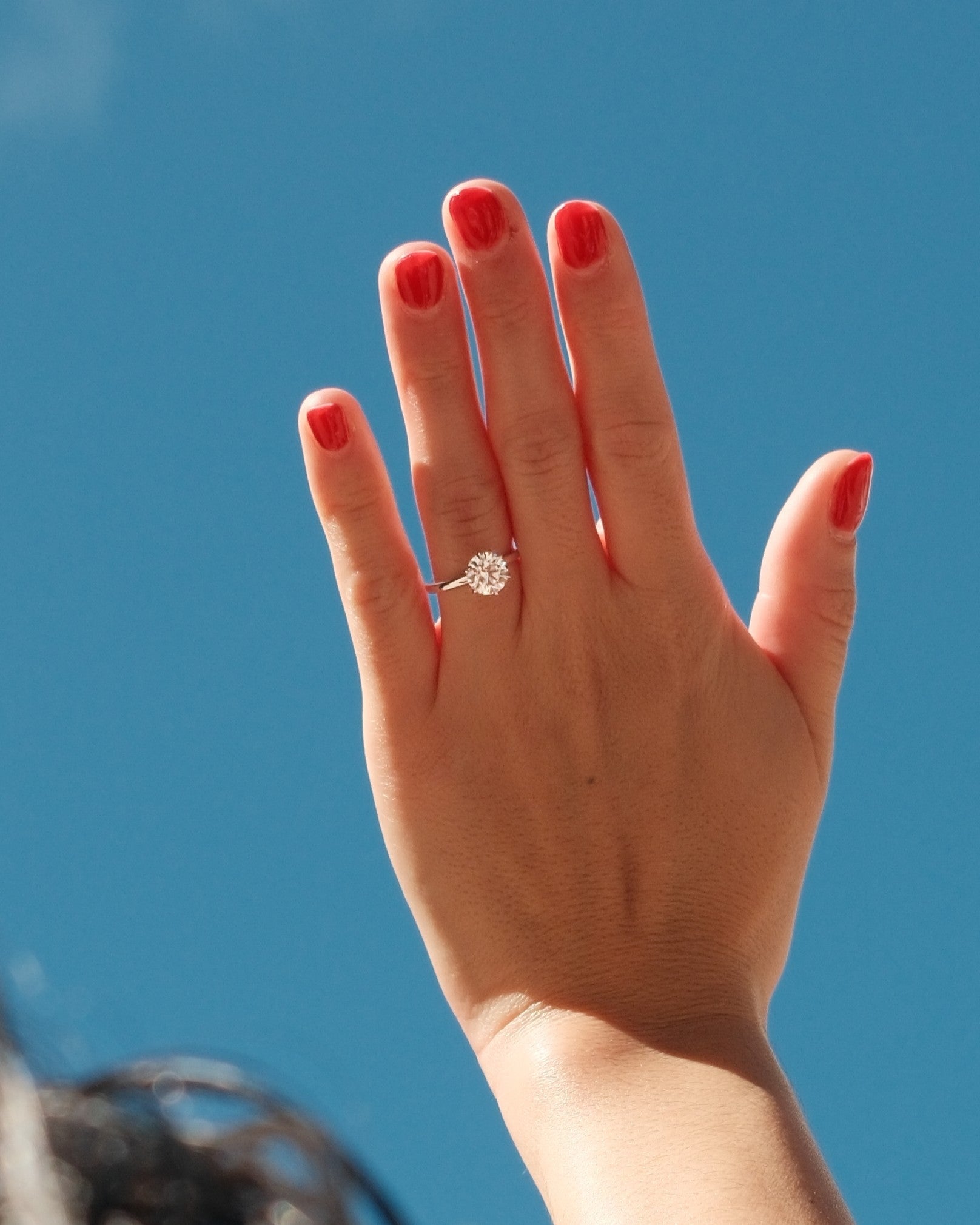 2 CT Round Three Stones Lab Grown Diamond Engagement Ring