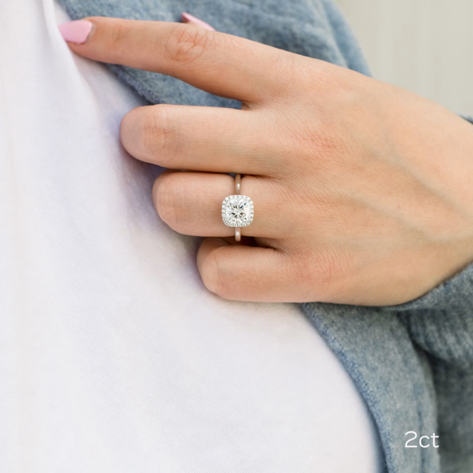 Marquise Cut Cluster Styled Lab Grown Diamond Engagement Ring