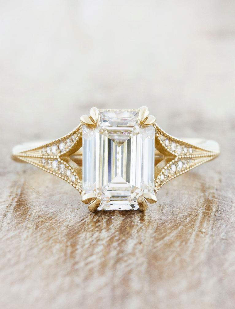 2 CT Round Three Stones Lab Grown Diamond Engagement Ring