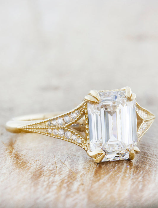 2 CT Round Three Stones Lab Grown Diamond Engagement Ring