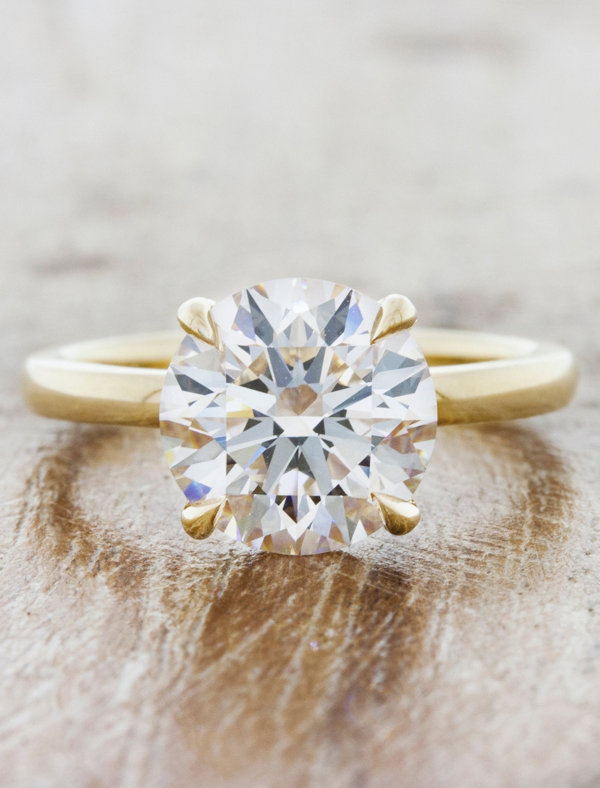 2 CT Round Three Stones Lab Grown Diamond Engagement Ring