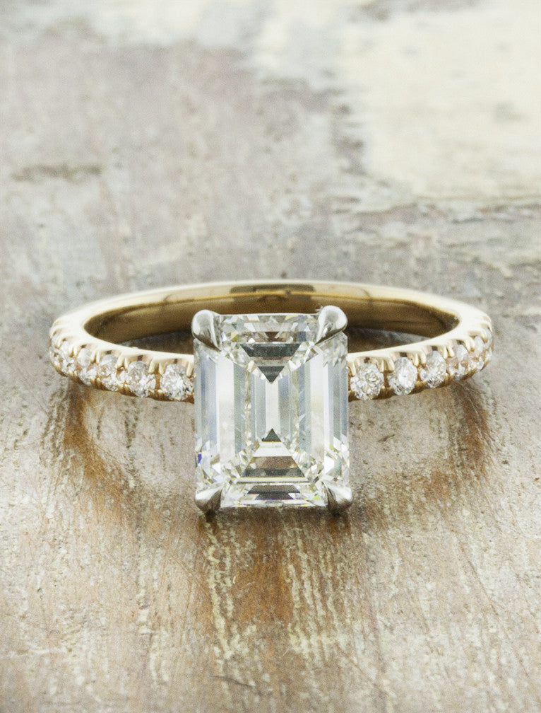 2 CT Round Three Stones Lab Grown Diamond Engagement Ring