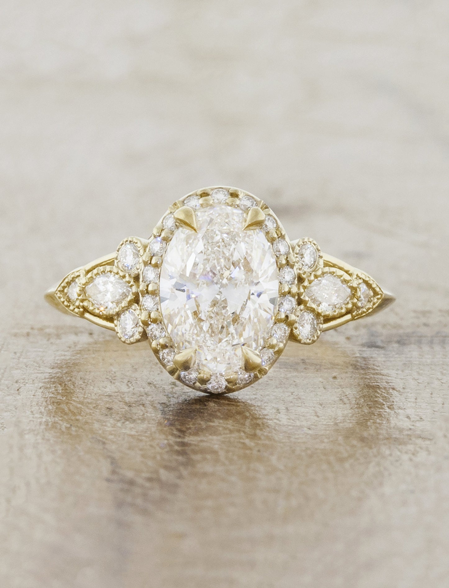2 CT Round Three Stones Lab Grown Diamond Engagement Ring