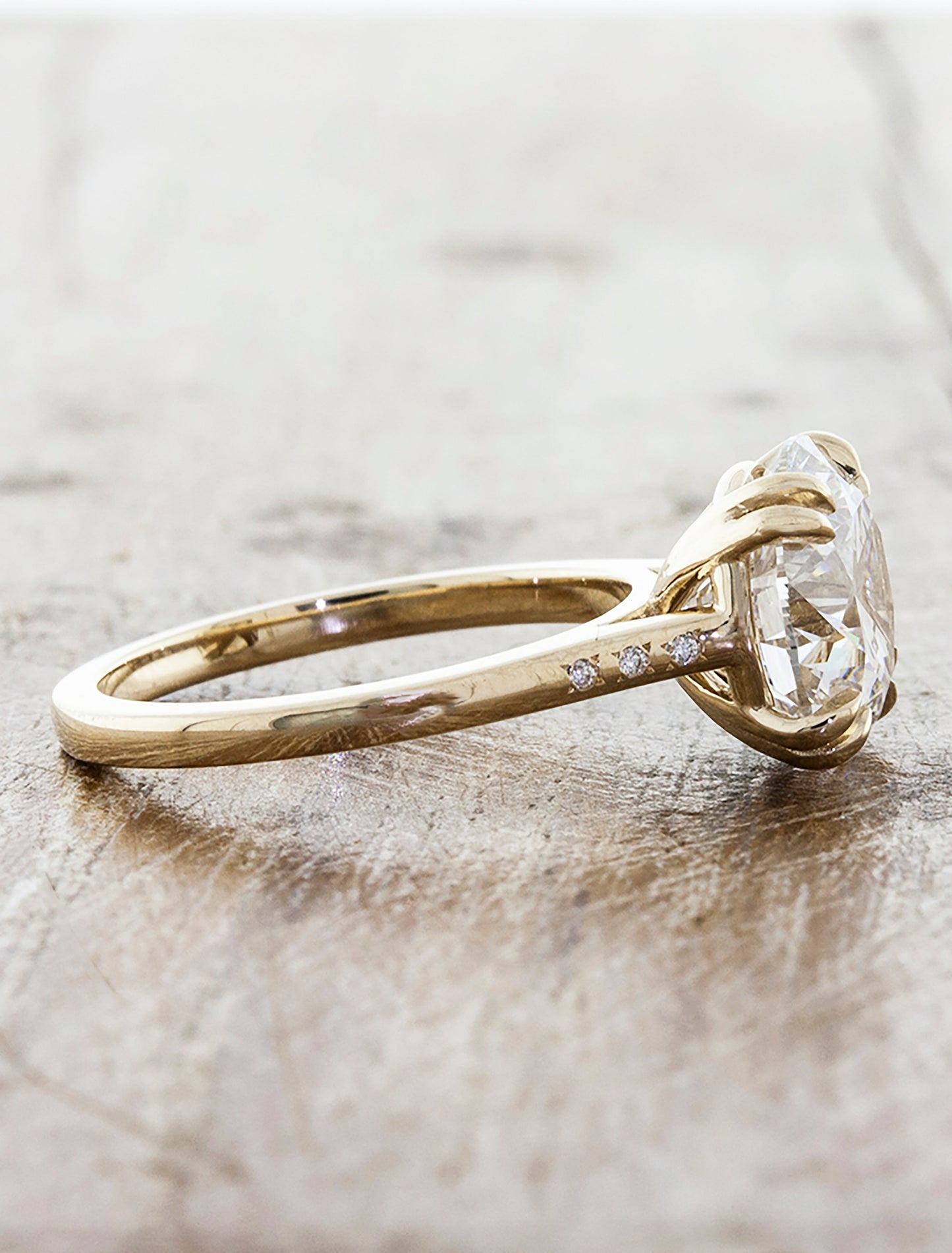 2 CT Round Three Stones Lab Grown Diamond Engagement Ring