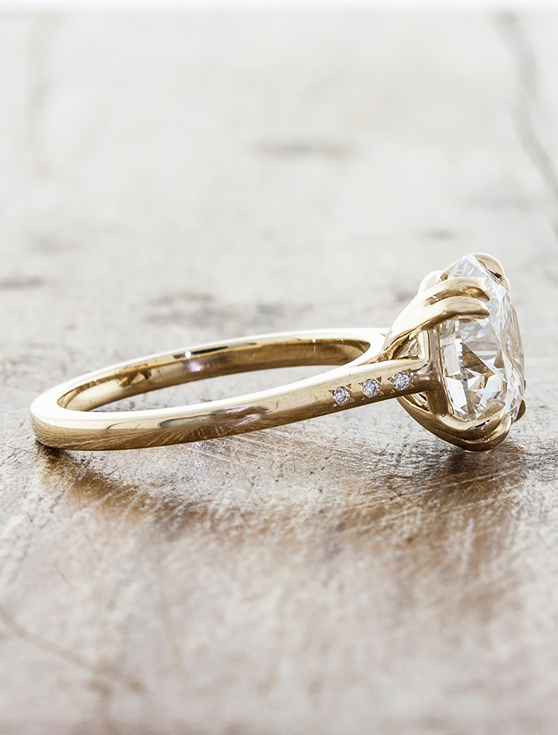2 CT Round Three Stones Lab Grown Diamond Engagement Ring