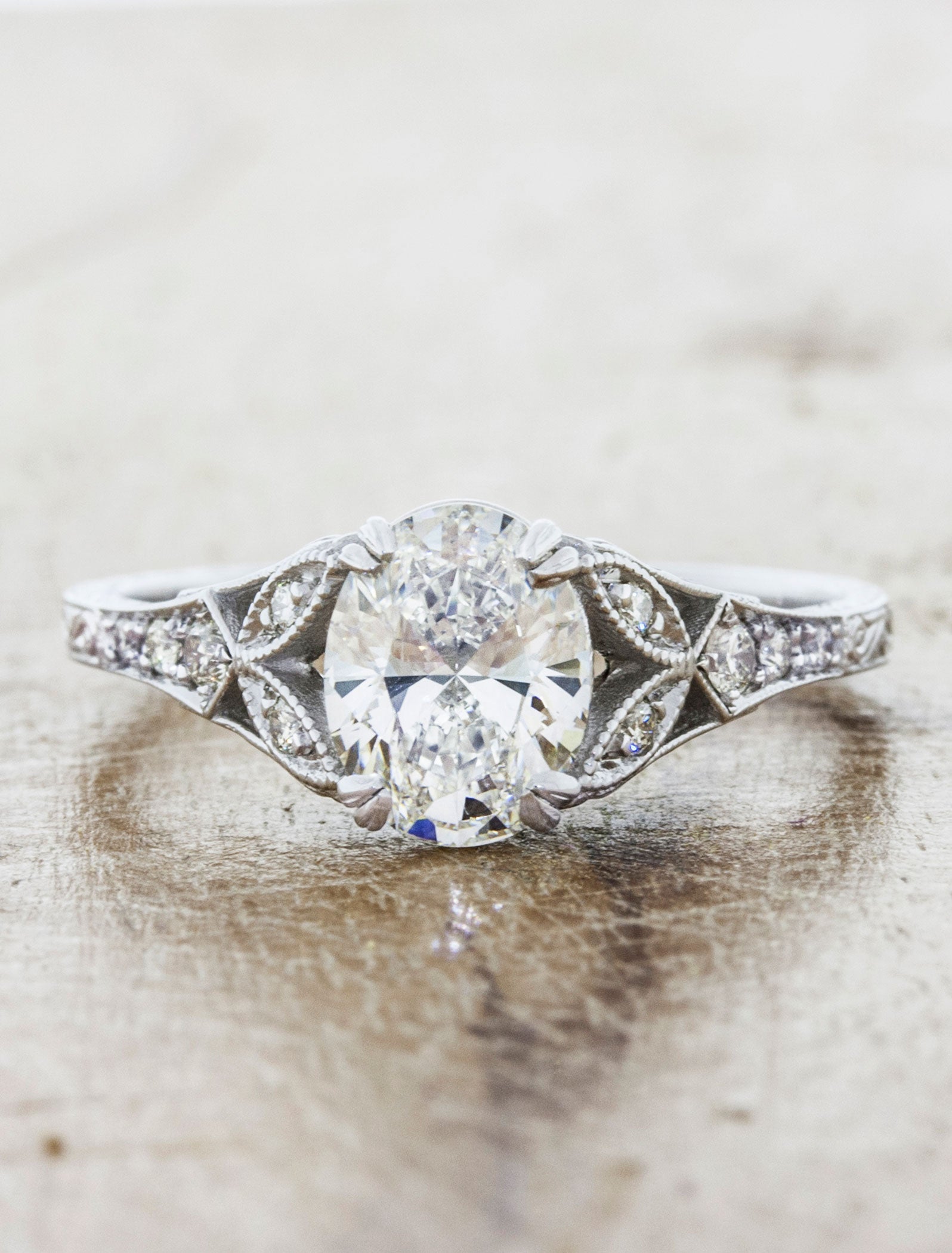 2 CT Round Three Stones Lab Grown Diamond Engagement Ring