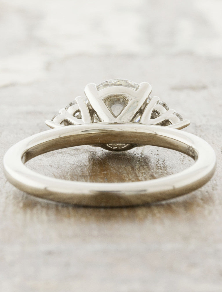 2 CT Round Three Stones Lab Grown Diamond Engagement Ring