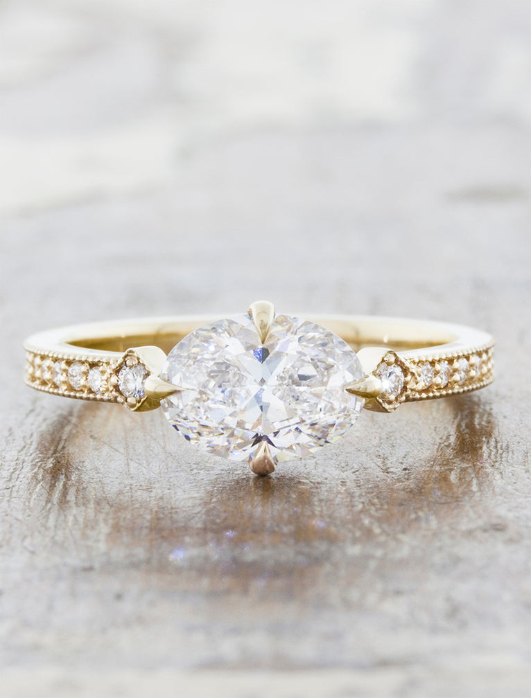 2 CT Round Three Stones Lab Grown Diamond Engagement Ring