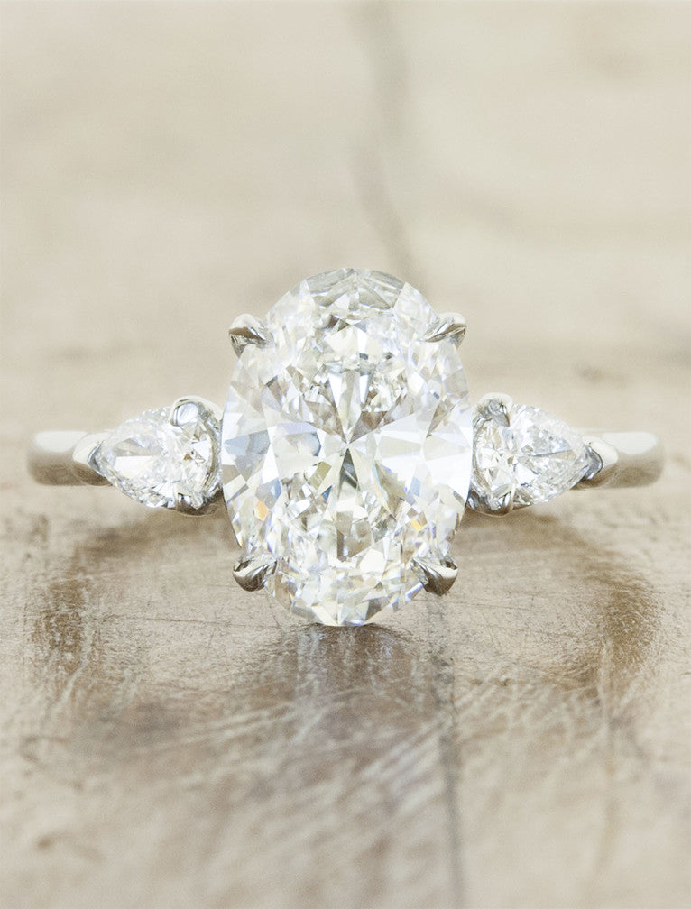 2 CT Round Three Stones Lab Grown Diamond Engagement Ring