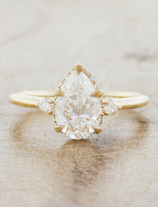 2 CT Round Three Stones Lab Grown Diamond Engagement Ring