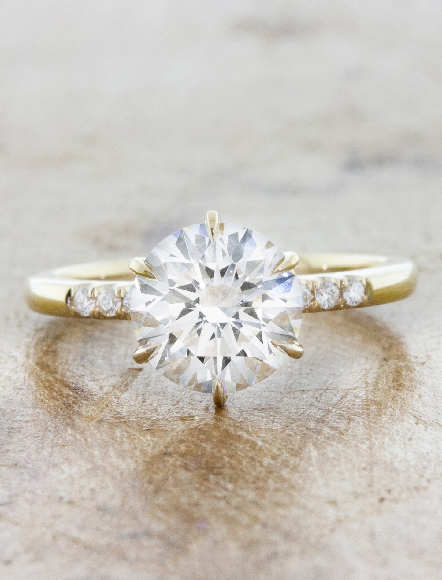 2 CT Round Three Stones Lab Grown Diamond Engagement Ring
