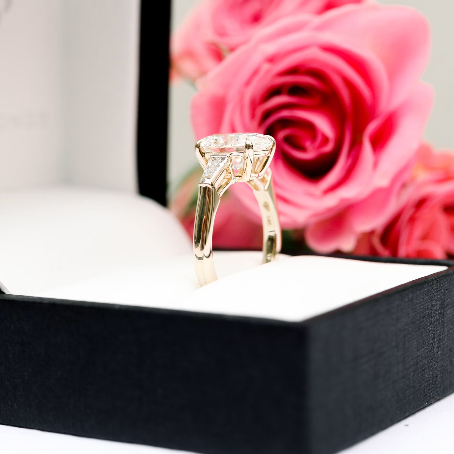 Marquise Cut Cluster Styled Lab Grown Diamond Engagement Ring