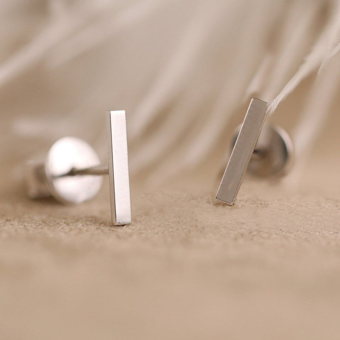 1.0 CT Round Bezel Solitaire Lab Grown Diamond Earrings