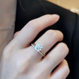 1.60 CT Cushion Shaped Moissanite Solitaire Engagement Ring 9